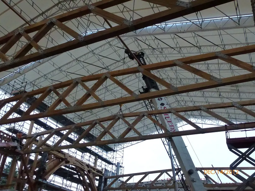 70 ft trusses, Pier 29 Boat House
