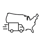 delivery truck with a USA map