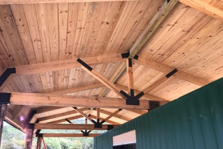 timber truss for garden container