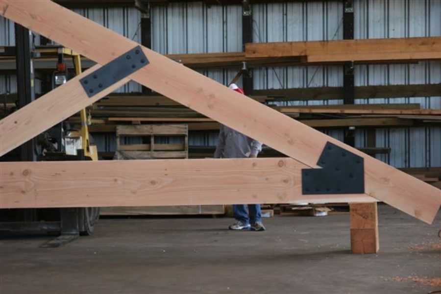 large timber truss production