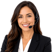 Professional woman in headset portrait