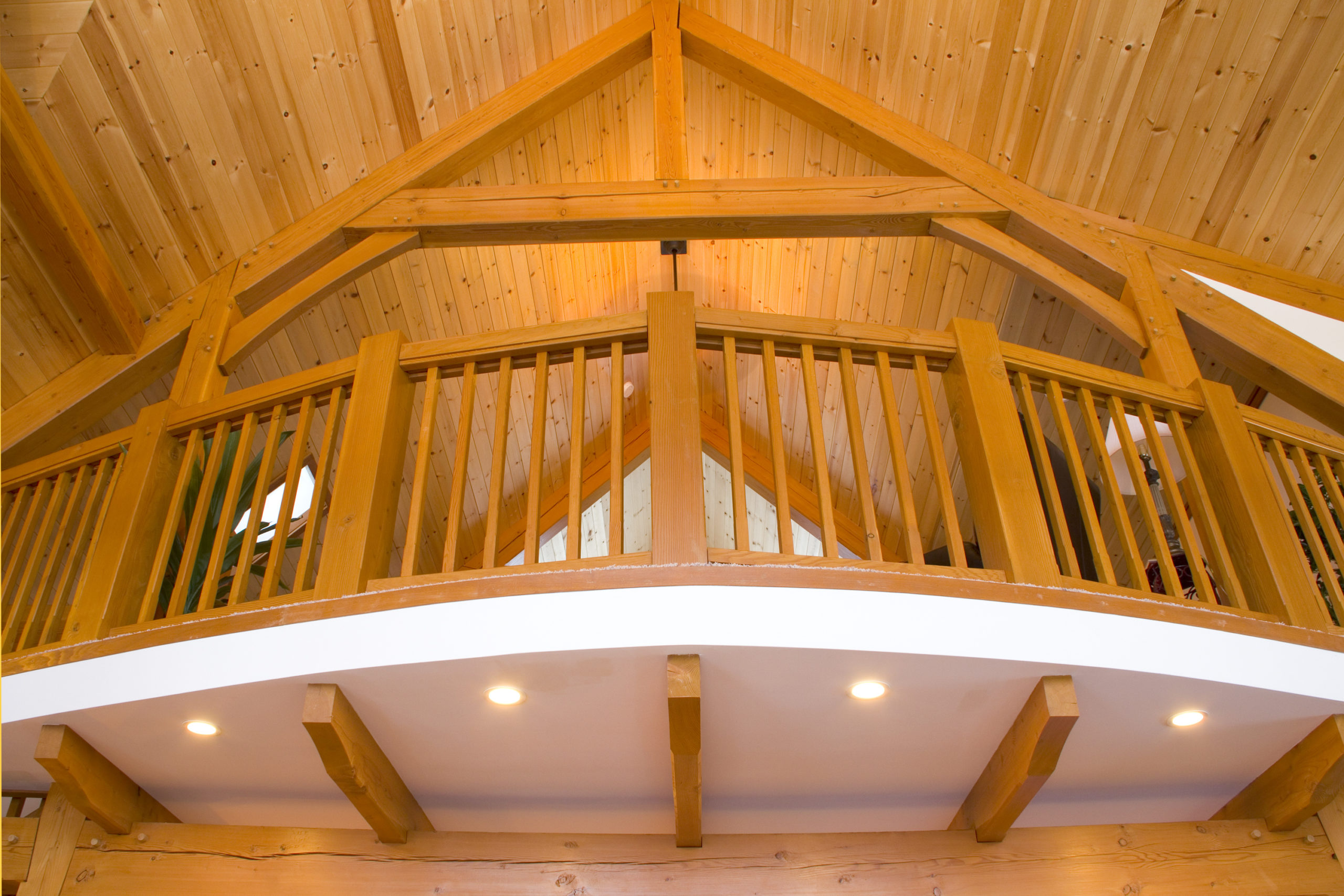 timber trusses rustic finish
